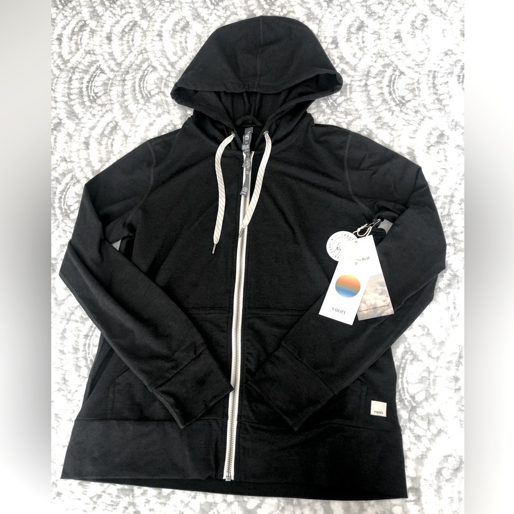 Vuori Halo Performance Hoodie XS Black Heather NWT